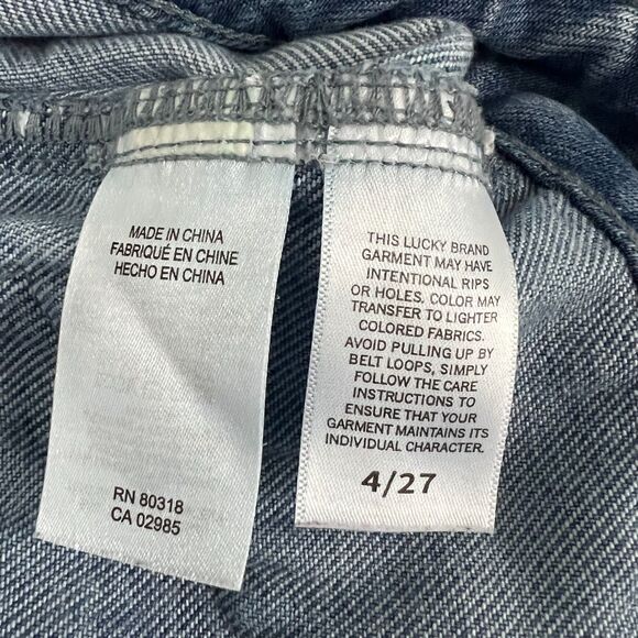 Lucky Brand Baggy Fit Cargo Jeans Size 4/27 Soft Stretch Denim Oversized - Picture 5 of 5